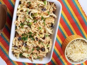 Receita de salpicão de frango tradicional para 20 pessoas