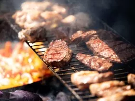 carnes no churrasco