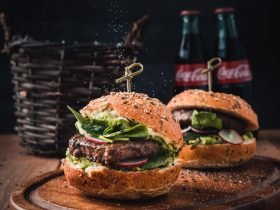 hamburguer em pão roseta