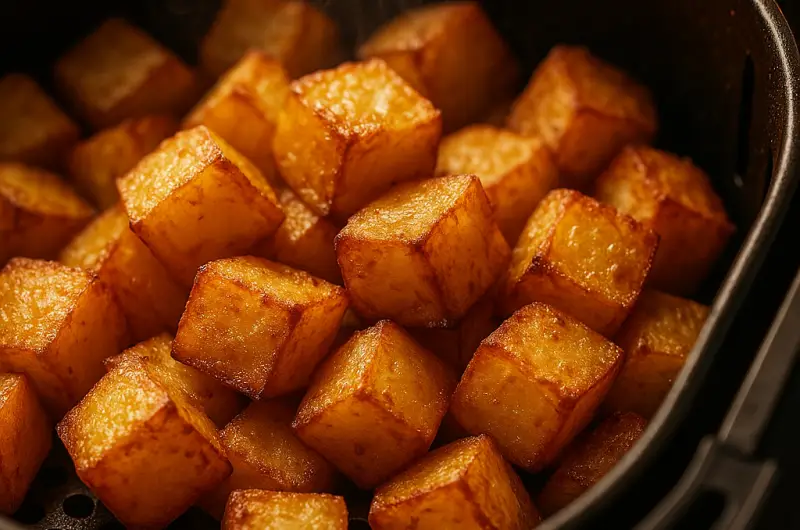 Cubos de Batata que Saem Chiando da Airfryer